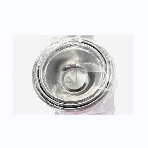 Stainless Steel Mixing Bowls w/ Lids Set of 3 Small Nesting Kitchen Storage NEW - Picture 3 of 5